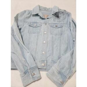 Jones New York Floral Denim Jacket Women’s Size 12